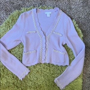 House of Harlow 1960 Lilac Knit Sweater